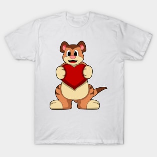 Meerkat with Heart T-Shirt